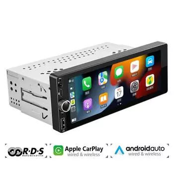 1 Din автомобильный радиоприемник CarPlay Android-Auto сенсорный экран мультимедиа MP5-плеер Bluetooth Handsfree 6.86 аудиосистема головное устройство F6021 without camera