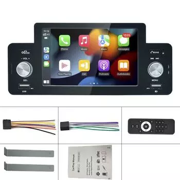 1 Din автомобильный стерео радиоприемник 5.1 сенсорный экран Carplay универсальный автомобильный мультимедийный плеер с Bluetooth FM радиоприемник 4 camera