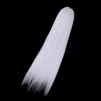 1/ Длинные прямые волосы для 70 см куклы Uncle Dolls diy White