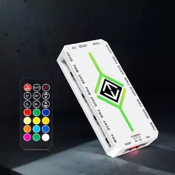 1 до 9 3 в 1 5 В 3-контактный ARGB контроллер охлаждающий вентилятор концентратор PWM вентилятор концентратор PWM ARGB вентилятор концентратор для 5 В адресуемый ARGB компьютер корпусной вентилятор ПК белый