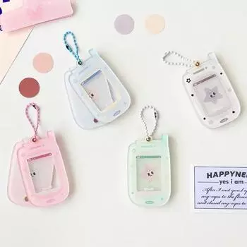 1 дюйм шикарный держатель для фотокарт Kpop креативный дизайн звезда семья друг фото чехол шнурок магнитный протектор карты