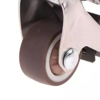 1-дюймовый мебельный ролик из мягкой резины, универсальный поворотный ролик для шкафов, бесшумные колеса, аксессуары для тележек с тормозом