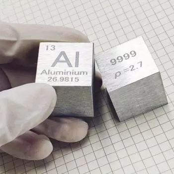 1-дюймовый резной элемент из чистого алюминия 99,9% высокой чистоты с искусственным интеллектом, периодическая таблица, 25,4 мм, коллекция кубов и подарочный дисплей 1pcs