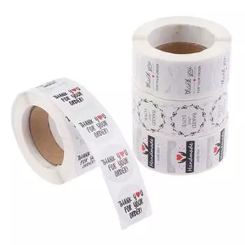 1-дюймовый рулон спасибо герметичная наклейка ручной работы декоративная наклейка