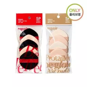 [1-е место на воздушной подушке] Espoir Bigelow/Be Velvet Cushion Air Puff 5 шт. (Выберите 1 из 2 типов), Популярные корейские косметические товары Bigelow Air Puff