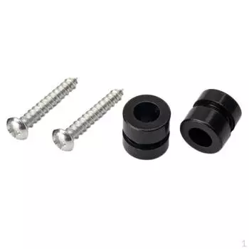 1 - Фиксирующие ручки с винтами для крепления гитарного ремня чёрный