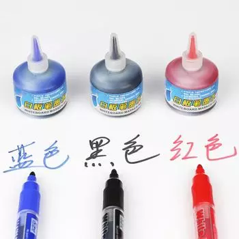 1 флакон 50 мл чернил для заправки маркера для белой доски черного, красного и синего цвета 1 синий