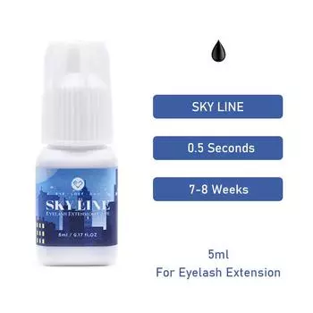 1 флакон клея LINE, белый колпачок для наращивания ресниц, клей, сильный клей, 0,5 с, быстрое высыхание, 7–8 недель, товары для салона красоты, инструменты для макияжа, 5 мл.