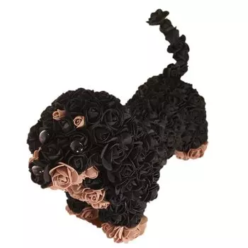 1 Flower Dog Dachshund Black Brown Black Tan Mother s Day Flower Gift Rose Dog Birthday Celebration Present Rose Artificial Flower Dog Goods My Child