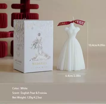 1 Freesia Wedding Scented Candle 120g/4.23oz Ideal for Anniversaries, Weddings, Party Celebrations Burn Time 6-9 hours