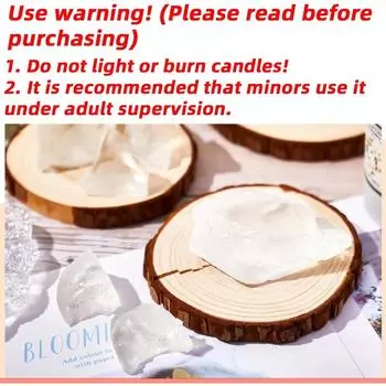 1 фунт (500г) желейное сырье для свечей, из которого изготавливается прозрачный гелевый воск высокой плотности из самодельных свечей белый