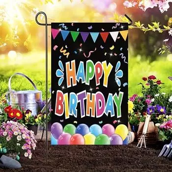 1 garden flag banner garden decoration background cloth hanging flag outdoor festival hanging flag background A