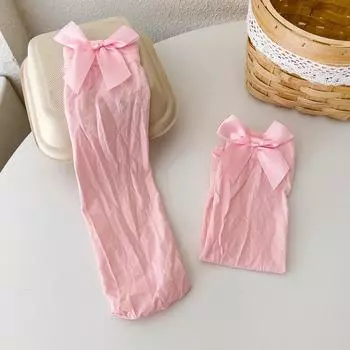 1 Girls Bow Socks Spring/Summer Thin Velvet Stacked Socks Korean Version Lolita Baby Princess Calf Socks 2 to 10 year