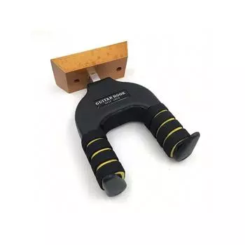 1 гитарный крючок, деревянное основание, изготовленное из прочного и долговечного пластика. чёрный