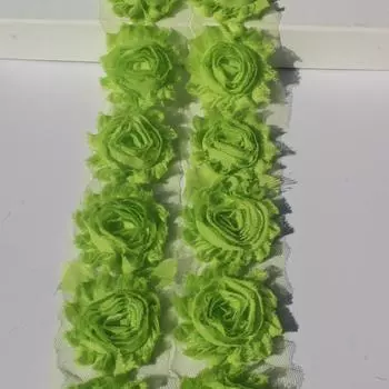 1 год 2,5 дюйма Шифоновые шебби цветы для принцесс, повязки на голову, аксессуары для волос, комбинезон для новорожденного, платье, швейные DIY цветы