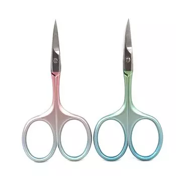 1 % градиент цветовой бровь с ножницами. розовый