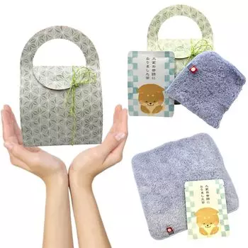 1 Gyokuro tea bag and Imabari towel Comes in a modern Japanese box Thank you very much for your help Tea Small gift Tea Day Adds feelings with tea