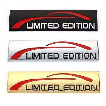1 х Автомобильный металлический ограниченный выпуск, наклейка на боковой багажник автомобиля, наклейка-наклейка 1pcs чёрный
