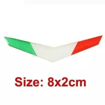 1 х Флаг Италии Светоотражающая смола Мотоцикл Мотокросс Шлем Значок Наклейки Эмблема Наклейки