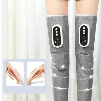 1 х Электрический массажер для ног, перезаряжаемый массажер для голеней с компрессией воздуха и подогревом для ступней, ног, бедер, беспроводной массажер для ног 1pc