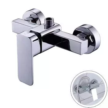 1 х смеситель для душа, устойчивый к высоким температурам, серебристый