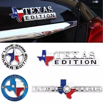 1 х Texas Edition Логотип Автомобильный значок Наклейка с боковой эмблемой на хвосте 1