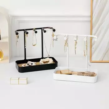 1 Home Tabletop Jewelry Storage Rack, Necklace, Earrings, Small Objects, Storage Display Rack, Single-Layer Jewelry Storage Rack чёрный