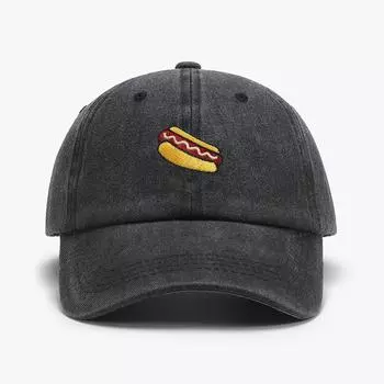 1“hot dog”fashionable embroidered baseball cap with sun protection for both men and women as a holiday gift