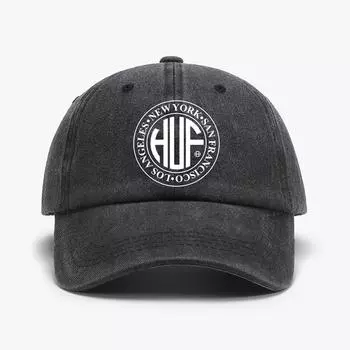 1 HUF printed baseball cap outdoor fashion accessories, adjustable, lightweight, trendy, handsome unisex