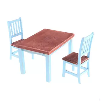1:Игровой набор из 12 сцен для столовой кукольного домика, мини-стол и стул, модель для