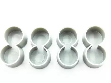 1 inch Diameter Double Chair and Table Leg Caps for 50s Style Kitchen Table, Siamese Sliding Element