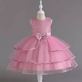 1 июня Детские пышные платья для выступлений Сетчатые платья принцесс для девочек Костюмы для девочек-цветочниц Свадебные прогулочные рождественские костюмы 100cm розы красного