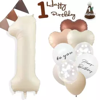 1-й день рождения номер шар большой день рождения украшение шар на день рождения украшение шар цветок на день рождения украшение для девочек и мальчиков,