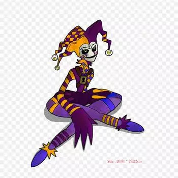 1 Jester Клоун, термопереносная печать, виниловые нашивки, наклейки для одежды, аппликации «сделай сам», моющиеся нашивки