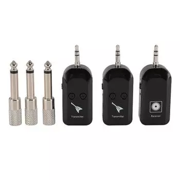 1 к 2 беспроводной гитарный передатчик приемник 3.5MM 6.35MM беспроводной гитарный звукосниматель для выступления