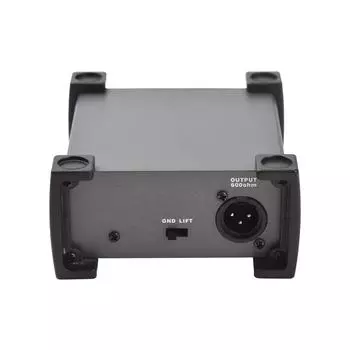 1-канальный пассивный DI-бокс, подавитель шума, 1/4 инструментальный Direct Box to XLR Professional чёрный
