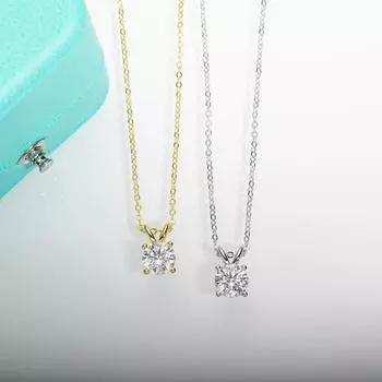 1 карат D цвет муассанит бриллиант 18-каратное позолоченное ожерелье с подвеской в виде четырех когтей подарки на годовщину 45cm белый