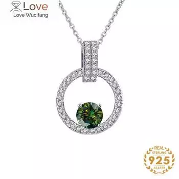 1 карат D цвет муассанит ожерелье для женщин 925 стерлингового серебра ключичная цепочка свадебная годовщина роскошные ювелирные изделия