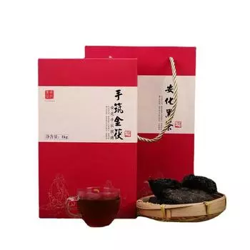 1 кг черный чай Хунань Аньхуа, черный чай ручной работы из кирпича, черный чай Аньхуа, черный чай Тянь Фу