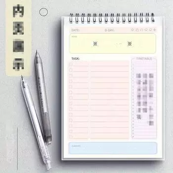 1 Книга Планировщик Повестка Дня Спираль А5 Тетрадь Расписания Ежедневный План Список Дел Блокнот 160 Страниц Толстые Офисные Школьные Принадлежности Канцелярские Товары 1 book