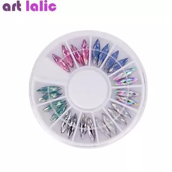 1 колесо 3D украшения для ногтей Стразы для ногтей конский глаз дизайн хрустальные аксессуары инструмент «сделай сам»