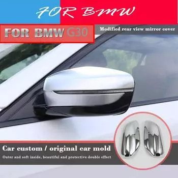 1 компл. 3D глянцевые наклейки из углеродного волокна для автоматического покрытия зеркала заднего вида, наклейка для BMW G30 5 серии 2017 2018 Carbon Fiber