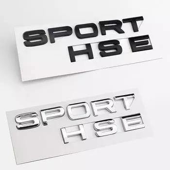 1 компл. 3D стикер автомобиля SPORT HSE логотип задний багажник Декор отделка наклейка эмблема значок наклейка подходит для LandRover RangeRover Evoque Velar чёрный