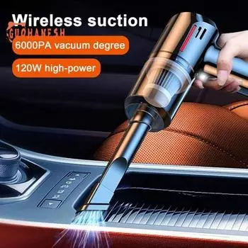 1 компл. автомобильный пылесос с зарядкой через USB 6000Pa всасывание 120 Вт мощность беспроводной ручной мини-пылеудаляющий инструмент для очистки бытовые принадлежности