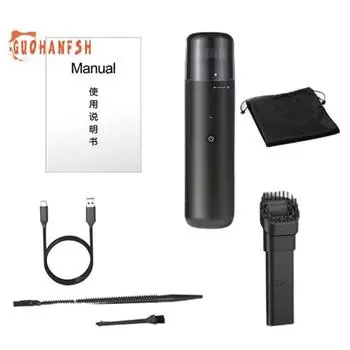 1 компл. автомобильный пылесос супер мощность всасывания активное шумоподавление бесшумный двигатель Maglev длительный срок службы батареи 12 В автомобильный пылесборник бытовая техника чёрный