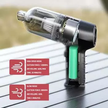 1 компл. беспроводной автомобильный пылесос высокой мощности портативный домашний и автомобильный ручной пылесос двойного назначения с большой силой всасывания чёрный