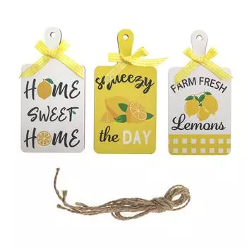 1 компл.. деревянное украшение в виде лимона/подвеска для праздничной вечеринки, фоновое украшение для школы, офиса, общежития, украшение для рабочего стола