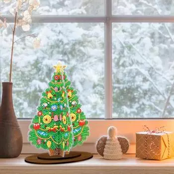 1 компл. DIY искусственный алмаз картина Рождественская елка орнамент специальной формы домашний декор стола Рождественский набор для рукоделия из искусственного алмаза Красочное Рождество A