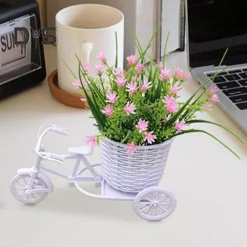 1 компл., имитация цветка, поплавок, реалистичный DIY, декоративные украшения, увеличивающие жизнеспособность, трехколесный велосипед из ротанга, искусственная камнеломка, свадебный декор шампанского