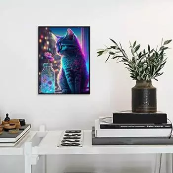 1 компл. кошка горный хрусталь картина с холстом дрель инструменты животное 5D полная дрель DIY ремесла горный хрусталь художественный рисунок украшения комплект для начинающих взрослых детей подарок B